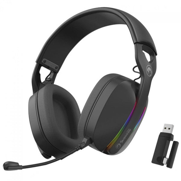 Headset Gamer Marvo Pulz 70W, Tri-Mode, Wireless, Bluetooth, USB, Drivers de 40mm, Black