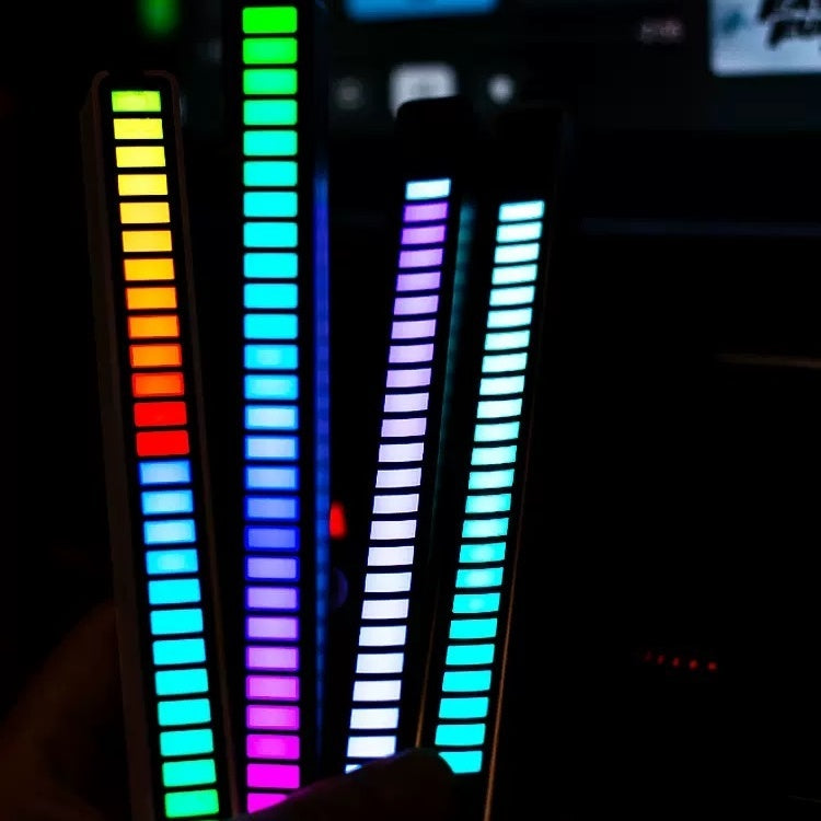 Barra de Led Rítmica RGB Sensor de Som Gamer Decorativo Adequado para lazer,esportes,carro e outros multiusos -C9