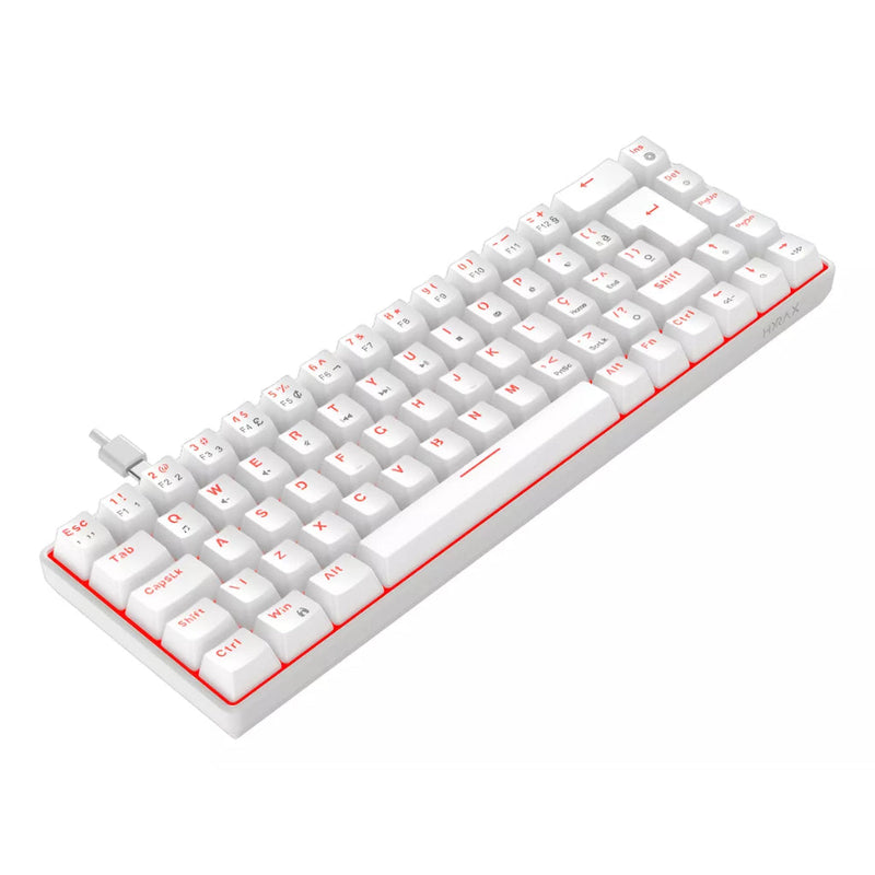 Teclado Mecânico Gamer Hyrax, 65%, Thunder Pro, Switch Huano, Led Vermelho - ABNT2