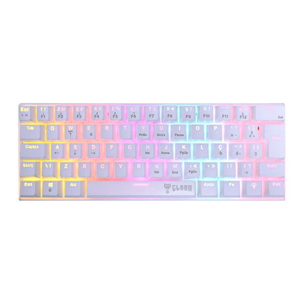 Teclado Mecânico CLAMN Night Walker CL-TK76 RGB  - Branco